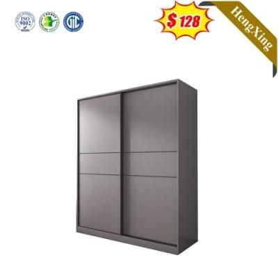 Wooden Modern Design Light Grey Color Sliding-Door Storage Wardrobe