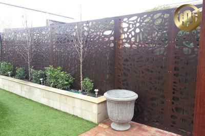 Outdoor Corten Steel Panel Rusty Metal Divider Screen