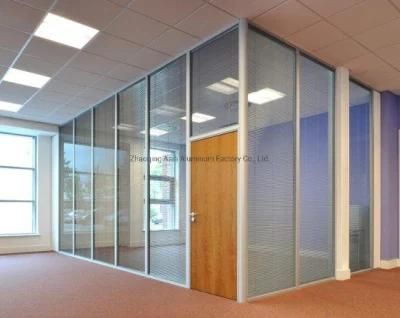 Aluminum Office Partion with Glass on Both Sides