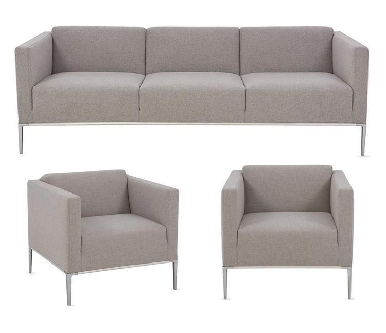 Cotton Linen 1+1+3 Seat Deep Fill Fabric Living Room Sofas