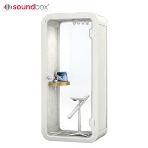 Phone Booth Single Space Phone Call Soundproof Pod with Convenient Furniture Soundproof Booth