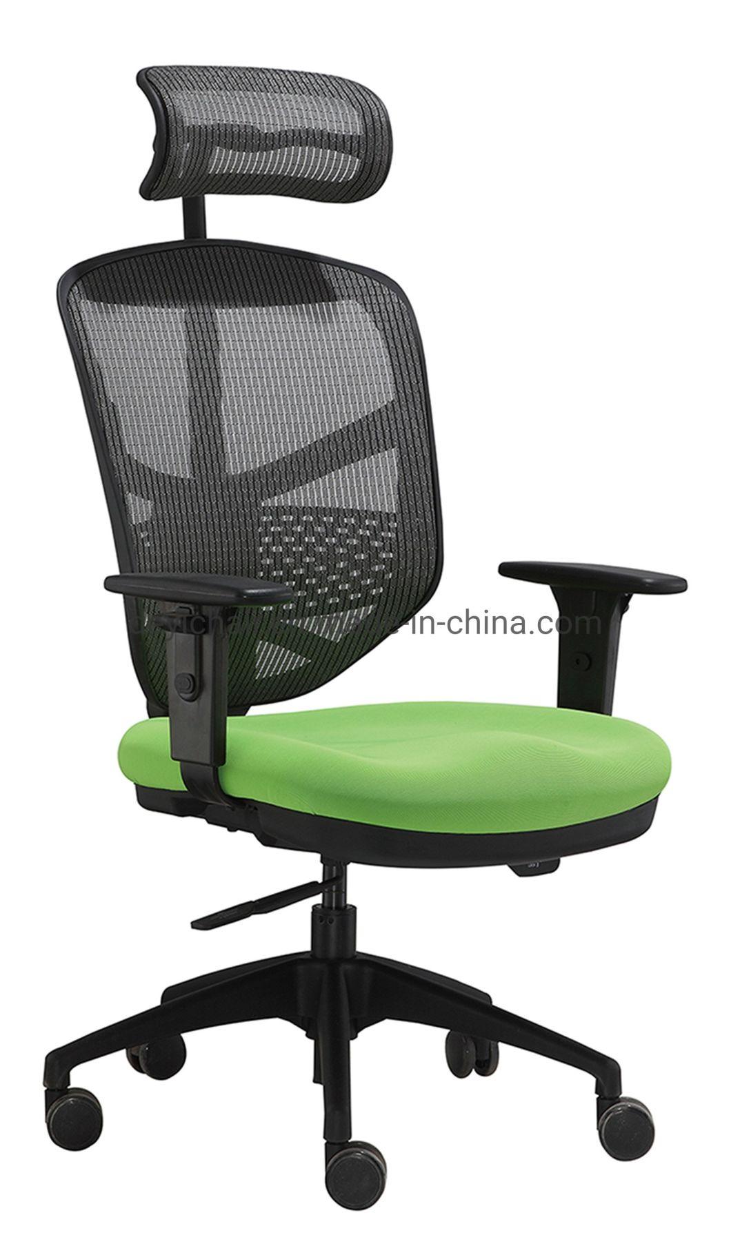 High Back Nylon High Base Caster Adjust Headrest Available Adjustable Armrest Mesh Computer Manager Chair