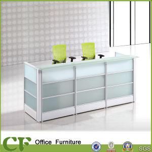 Modern Office Reception Desk Table with Glass Counter