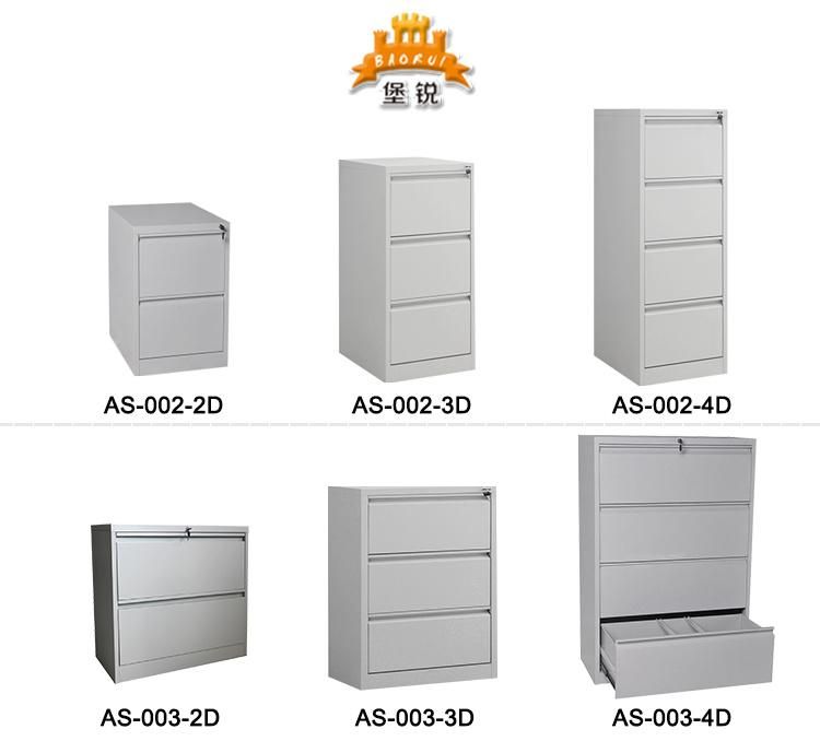 Fas-003-4D 4 Drawer Lateral Cabinet Chinese Office Home Furniture Metal Steel Large Storage Filing Cabinet