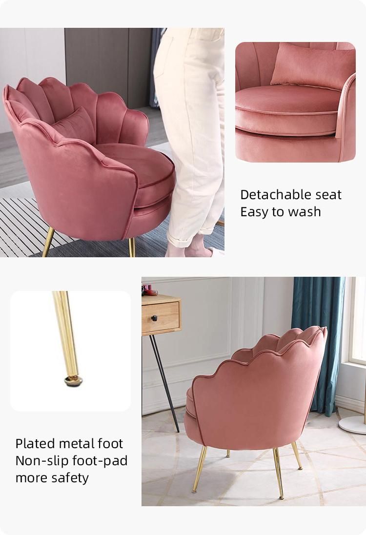 Non-Slip Foot Pad Heavy Man Leisure Chair Fabric Lounge Chair