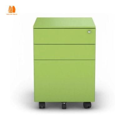 Assembly Drawer Pedestal 3 Drawers Mobile File Cabinet with Lock