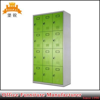 Top Quality Cheap Knock Down Structure Office School Steel Furniture Changing Room 12 Doors Metal Cabinets Lockers