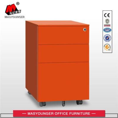 Modern Metal Furniture Manufacture of Office Use 3 Drawer Metal Movable Cabinet