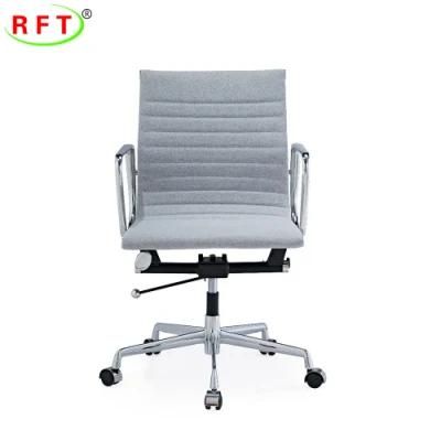 Popular Design Light Grey Linen Fabric Home Furniyure Boss Manager Recliner Adjustable Aluminium Office Chair