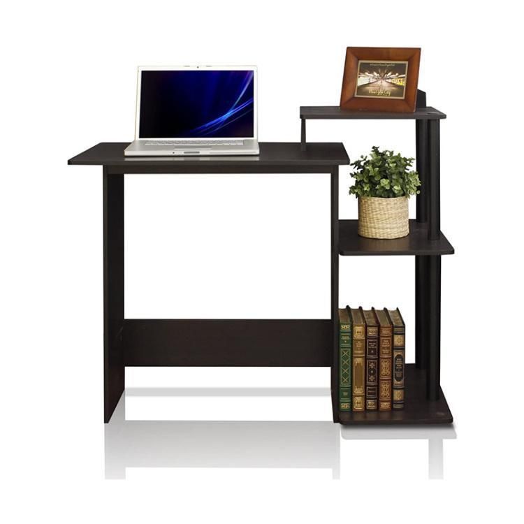 Office Desk with 2-Tier Storage Shelves 47 Inch Computer Desk Modern PC Laptop Workstation Study Working Writing Desk