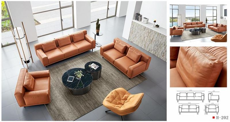 Customized Office Sofa/Modern Luxury Office Sofa/ Brown PU Leather Office Sofa Set