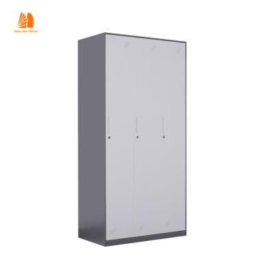 Office/Hospital Storage Steel Locker 3 Door Metal Cabinet with Handle