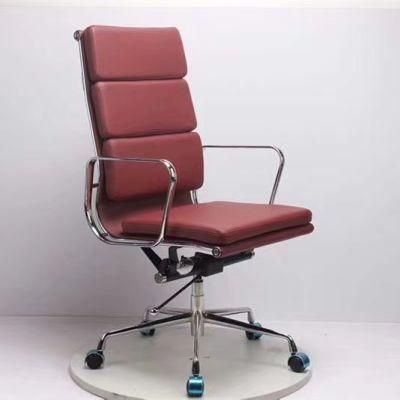 High Back Rotary Office Meeting Armchair with Aluminum Frame