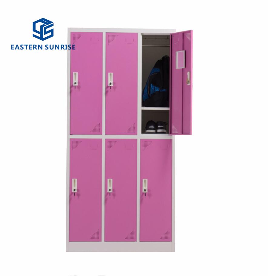 Wholesale Metal Steel Storage Clothes Wardrobe 6 Door Locker