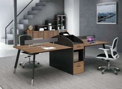 European Style Cubicle 4 Seats Partition Office Workstation