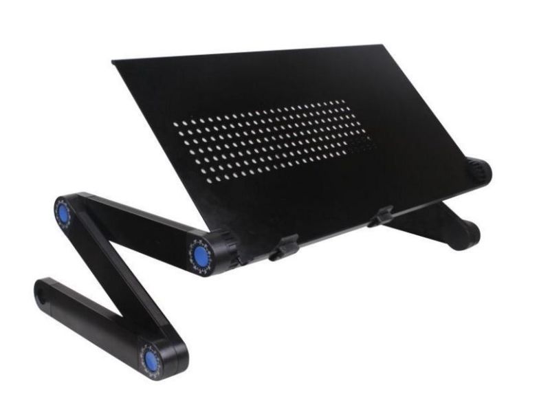 Mini Portable Aluminium Folding Bed Laptop Desk with Fan