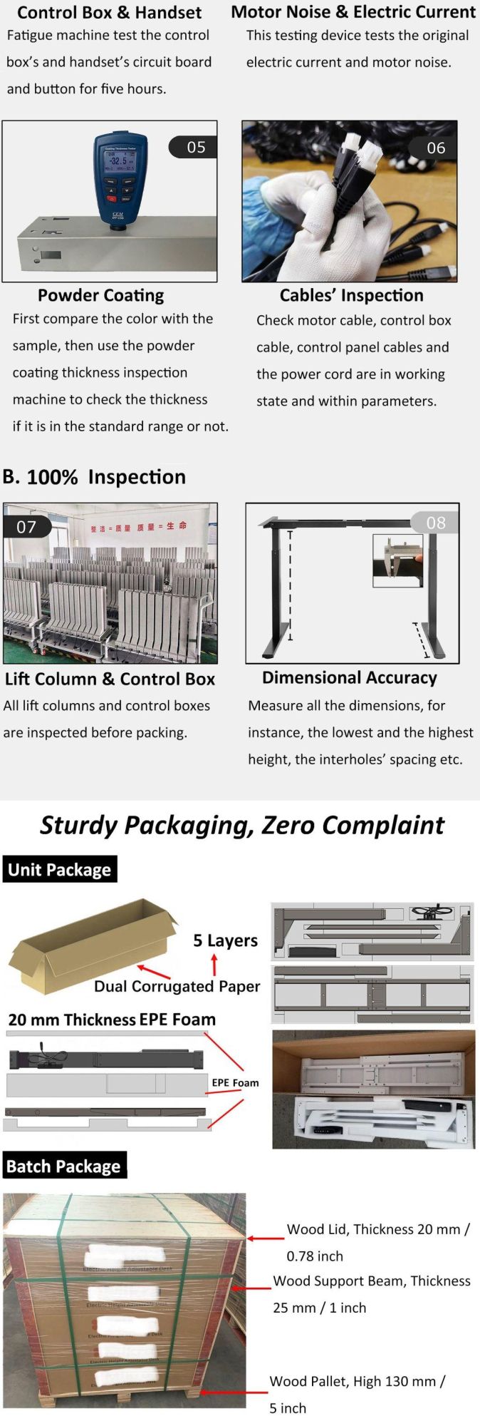 Adjustable Electric Standing Desk Sit Stand Office Computer Desk