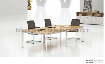Cherry Wood Office Meeting Table Furniture with Metal Legs