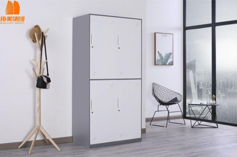 Metal Wardrobe with Mirror Cloth Storage Furniture Wardrobe Cabinet