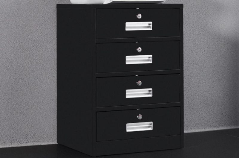 Low Steel Filing Drawer Cabinet Key Lock Durable Cabinet