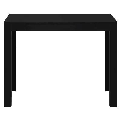 Black Stable Wood Computer Desk, Standing Height Computer Table