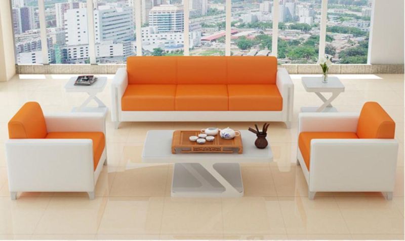 Commercial Furniture Cheap Leather Office Reception Suitable Room Sofa Set