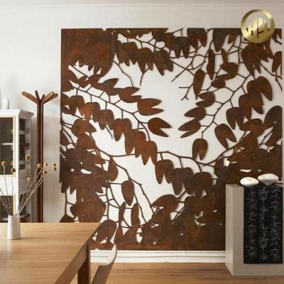 Single Corten Steel Garden Decorative Metal Screen