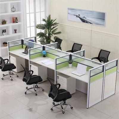 Commercial Furniture with Cabinet Office Cubicles Workstation for 6 Seater