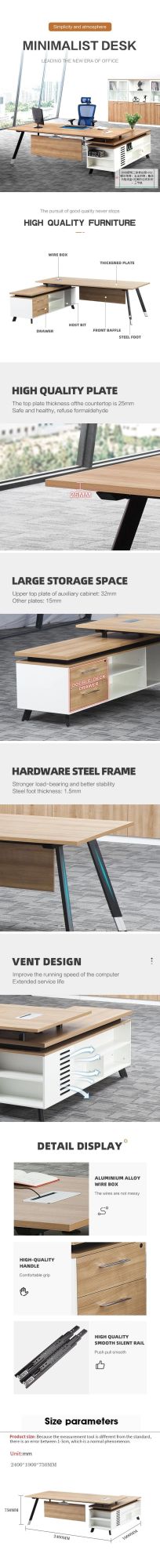2021 Modern Furniture Manager Desk Workstation Executive Work Office Table