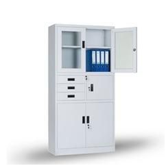 Steel 3 Drawer Swing Glass Door File Cabinet
