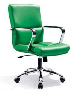 Green Durable Cleanable Desk Guest Game Computer Swivel Chair with Armrest