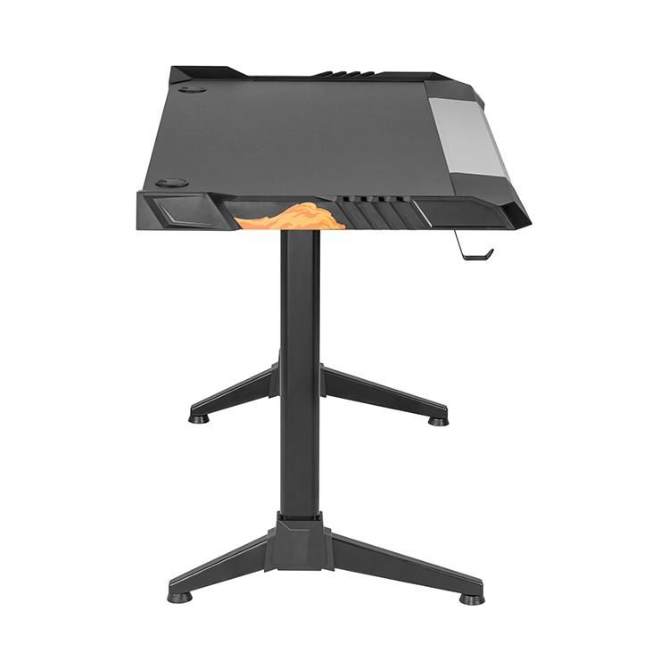 T-Shaped Gamer Gaming Computer Desk Gaming Table with LED Light