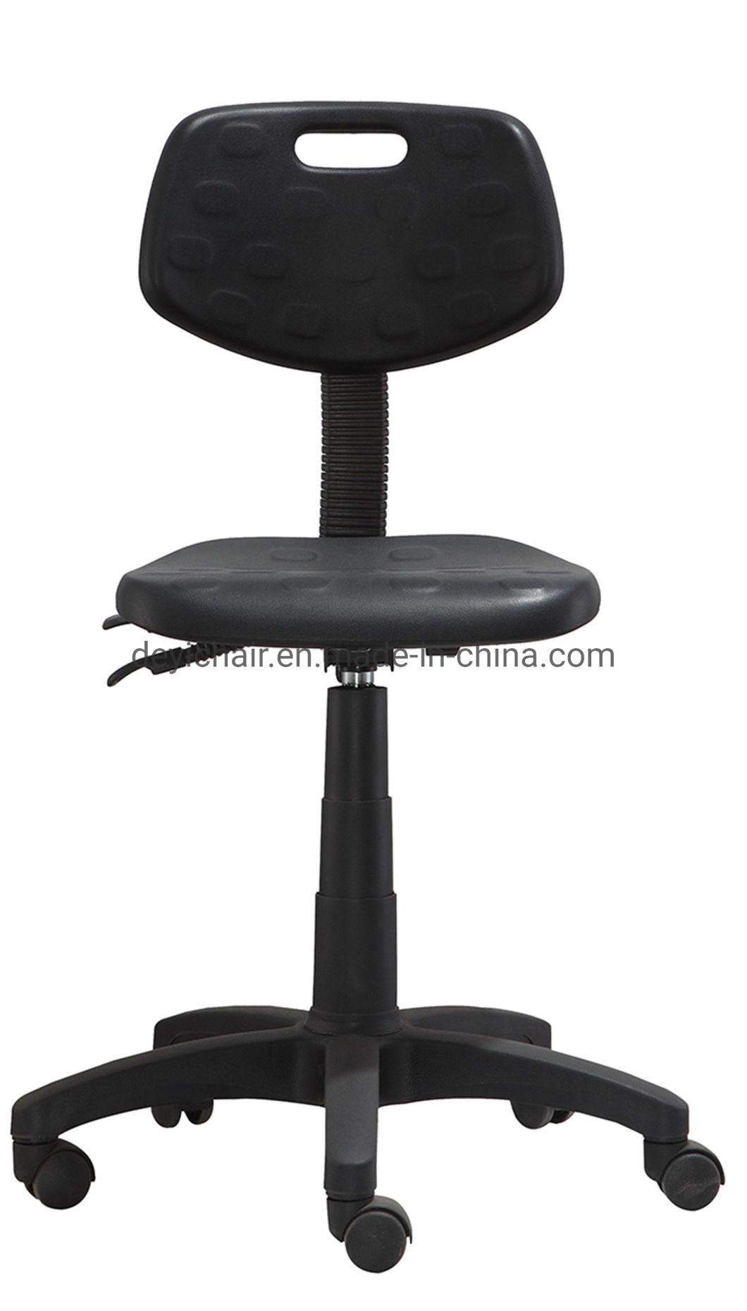 Mould PU Seat and Back Chrome Footing Optional 260mm Black Gaslift Nylon Base with Foot Pad Bar Chair