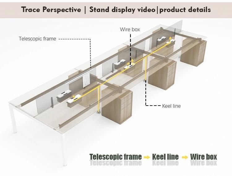 Morden Style Office Wood Table Specifications Size Staff Computer Workstation Desk Office Furniture