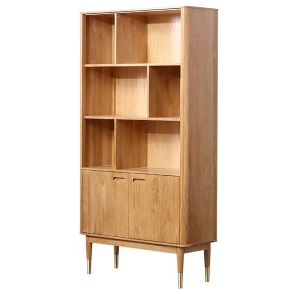 Nordic Oak Storage Shelf Small Apartment Bookshelf