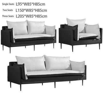 Office Sofa Modern Minimalist Reception Area Business Reception Three-Seat Leather Art Office Sofas
