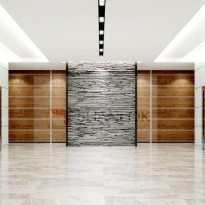 Office Partition Wall MDF Decorative Half Glass Wall Partition