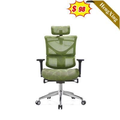 Simple Design Office Furniture Mesh Chair Height Headrest Adjustable Metal Legs Swivel Staff Chairs
