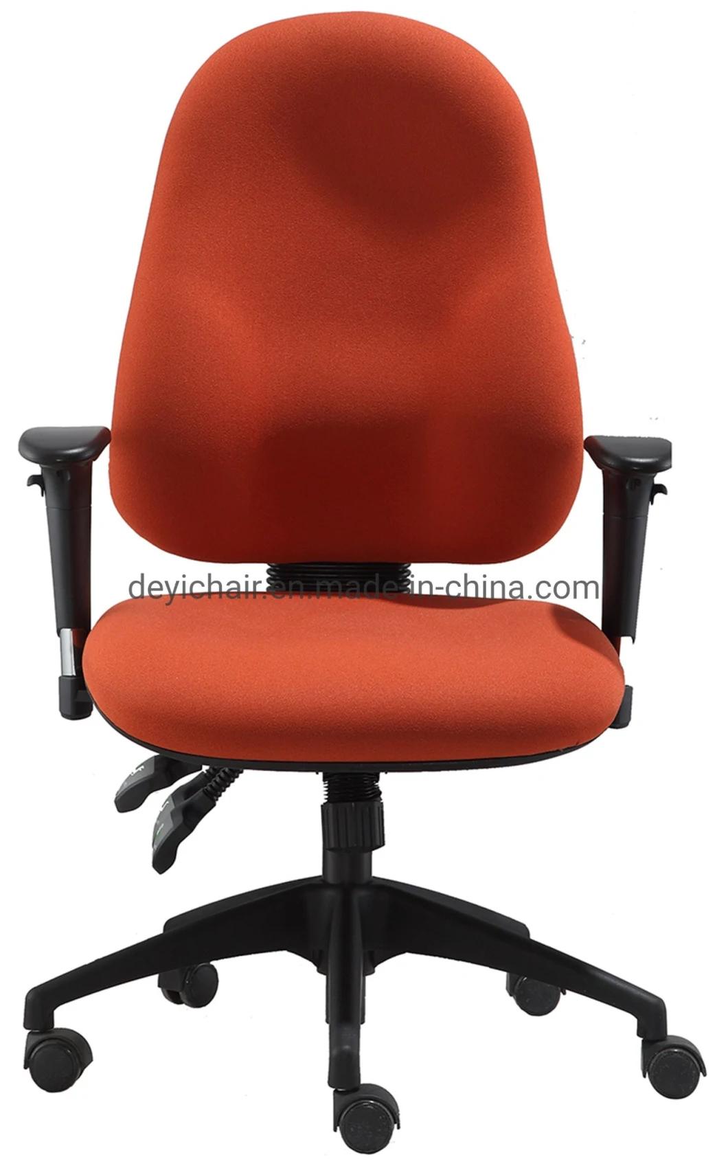 Executive Manager Chair with PU Height Available Armrest High Nylon Base Fabric Seat and Back Office Chair