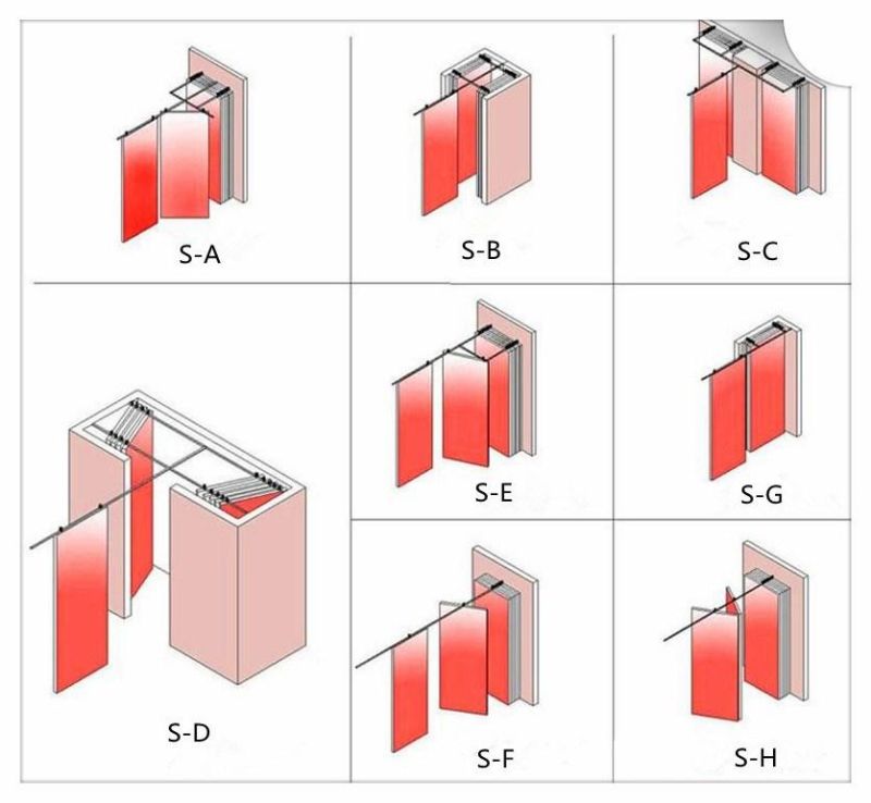 Hotel No Floor Track Operable Soundproof Partition Wall for Hotel