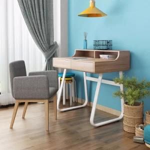 Home Office Laptop Table for Writing Workstation in Wooden Modern Shape