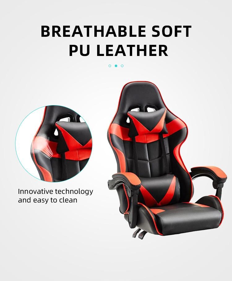 Cheap High Back Computer Ergonomic Armrest Leather Racing Gamer Gaming Chair