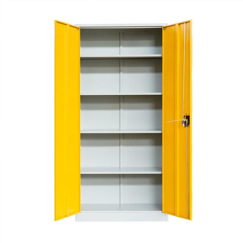 Wholesale Office Filing Cabinet Swing Door Steel Cupboard with 4 Shelves