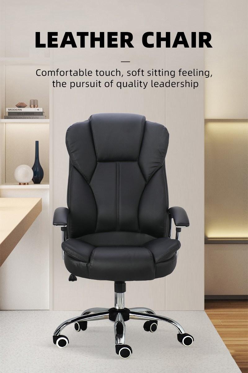 High Back Boss Manager Black White Executive PU Office Chair