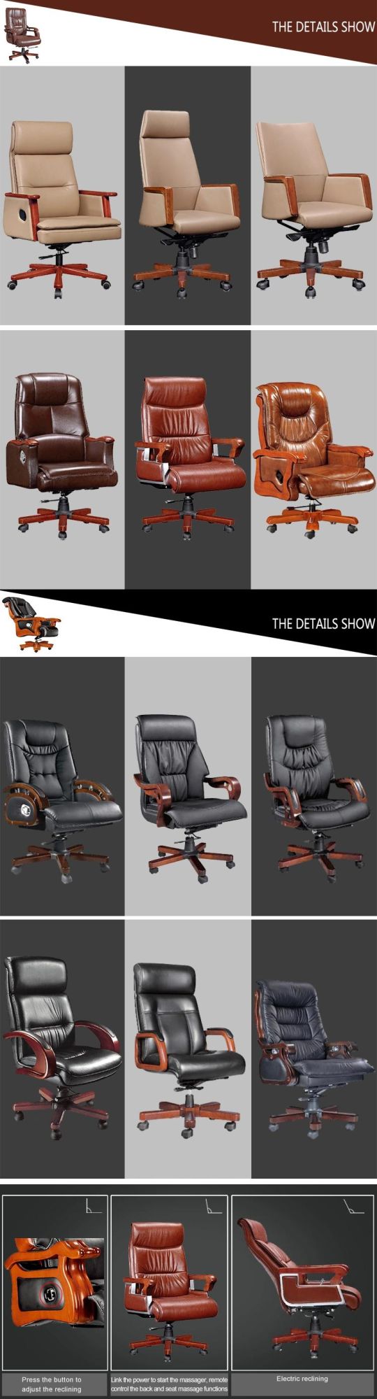 Synthetic Leather Material and Office Chair Specific Use High Back Director Chair