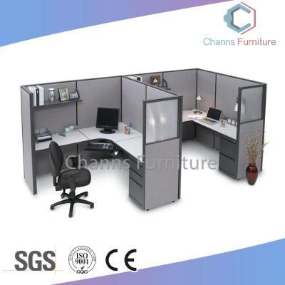 Good Quality Two Seats Wooden Staff Cubicles (CAS-W608)