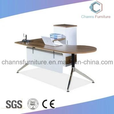 High Grade Modern Wooden Furniture Office Executive Desk with Metal Legs (CAS-ND1741139)