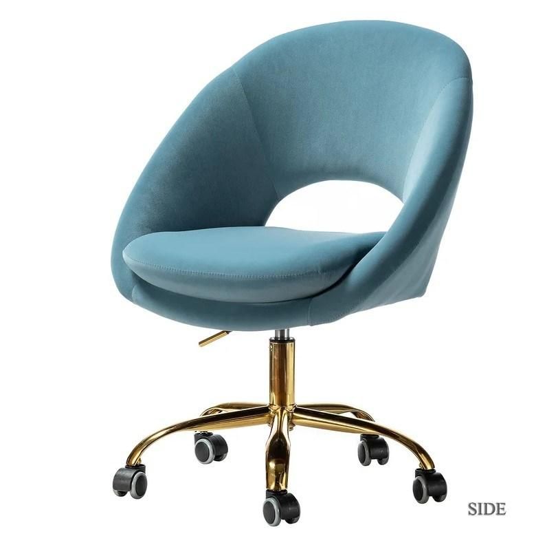 Velvet Fabric Rotation 360 Degrees Swivel Office Chair