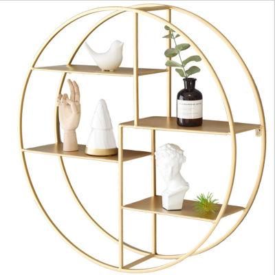 Yamazonhome Gold Four-Layer Wall Shelf 0517-2