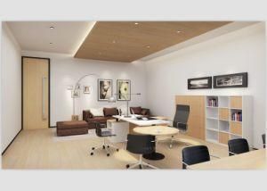 L Shaped Office Computer Table/Wooden Executive Office Furniture Desk